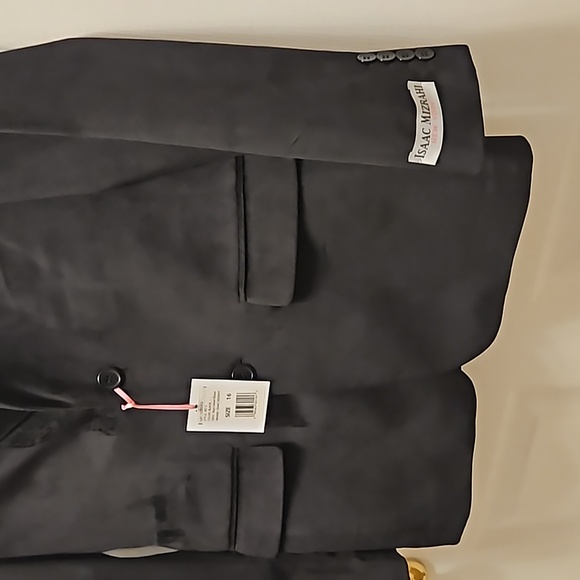 Blazer-Isaac Mizrahi Black Velvet Blazer.  Boys 16 - Picture 3 of 5